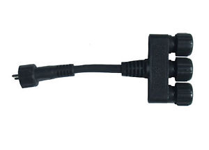 3fach Verteiler IP44 zum Anschluss an ein Steckernetzgerät 10 W oder 20 W